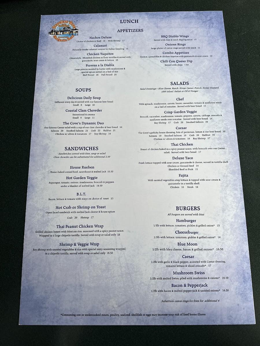 Traveler's Cove Menu - Image 4