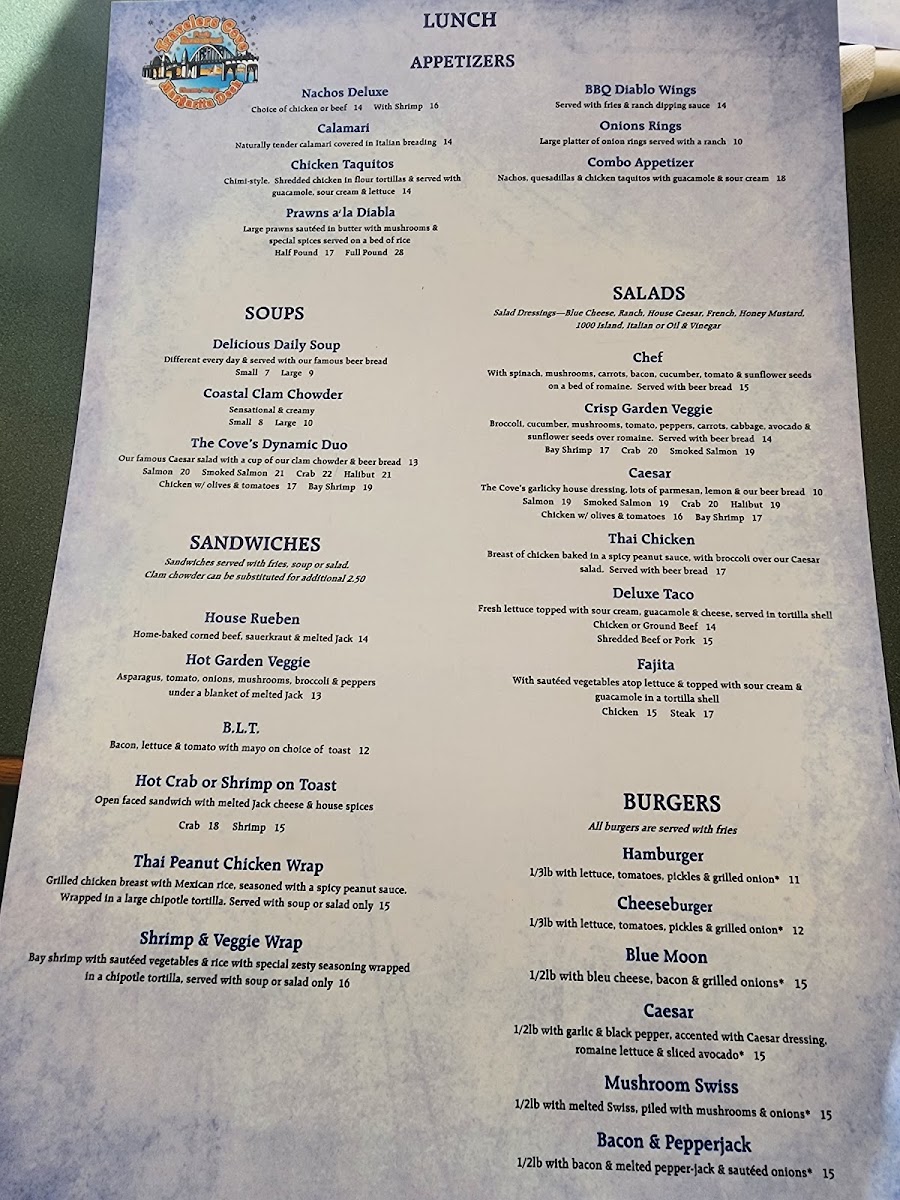 Traveler's Cove Menu - Image 5